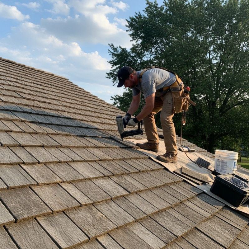 Wood Shake Roof Replacement